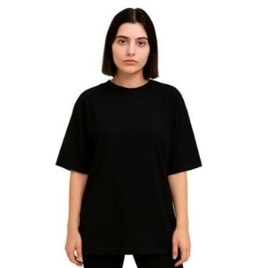 Imagem de Camiseta Oversized Feminina Algodão Treino Academia-Feminino