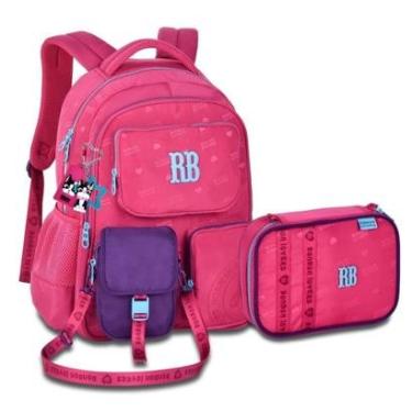 Imagem de Kit Mochila Espaçosa e Estojo Box Grande Rebecca Bonbon-Feminino