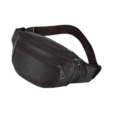 Imagem de Bolsa De Cintura Masculina Impermeável Em material sintético Multifunc