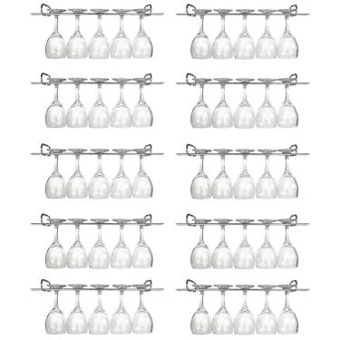 Imagem de 12 Suporte Para Taças Cromado Aramado Adega Bar Vinho 25cm