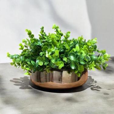 Imagem de Arranjo Jardim de Eucalipto Artificial em Vaso Ambar - Vila das Flores