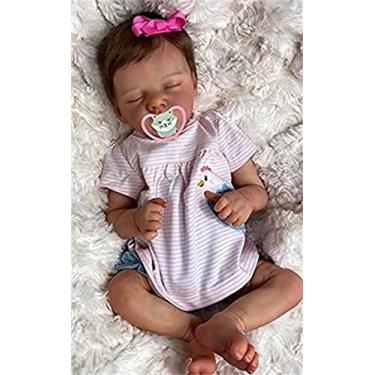Imagem de BAOERYAA Boneca Bebe Reborn Silicone Realista, Olhos Fechados Dormindo Realista Boneca...