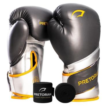 Imagem de Kit Luva Boxe Muay Thai Elite e Bandagem 3 Metros Pretorian - Treino e Sparring 10oz 12...