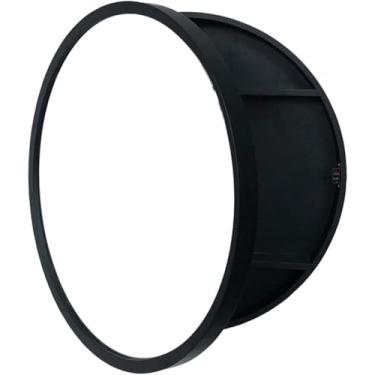 Imagem de Armário redondo com espelho de porta deslizante para banheiro, Armário de parede de banheiro com armazenamento, Armário de remédios para banheiro | Armários Espelhados em Madeira Maciça com