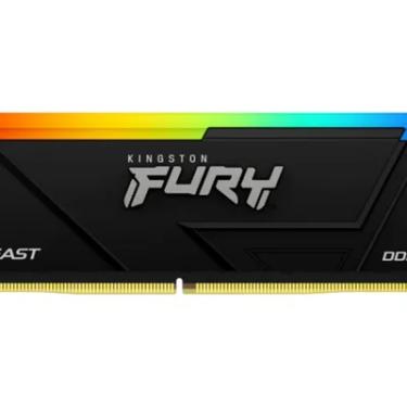 Imagem de Memória Kingston Fury Beast, 8GB, 3200MHZ, DDR4, RGB, PRETO - KF432C16BB2A/8