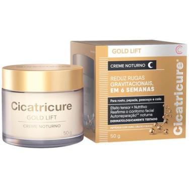 Imagem de Creme Facial Gold Lift Noite Antirrugas 50g Cicatricure Ouro