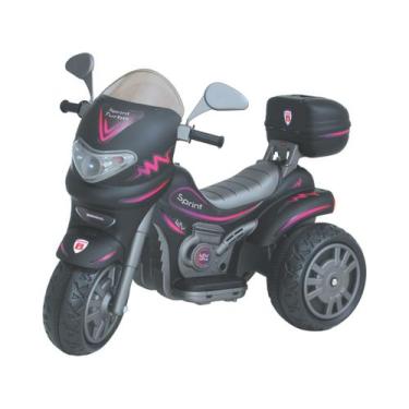 Imagem de Moto Eletrica Biemme Sprint Turbo 12V Capacete Preta Girl