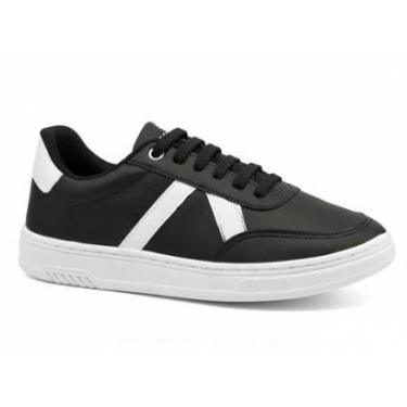 Imagem de Tênis Godiva V5 Feminino Preto Branco Estilo Casual Cadarço-Masculino