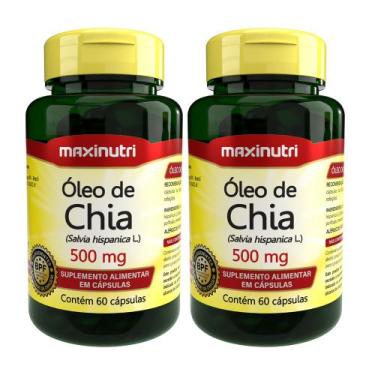 Imagem de Kit 2 Oleo de Chia 500mg 60 Capsulas Maxinutri