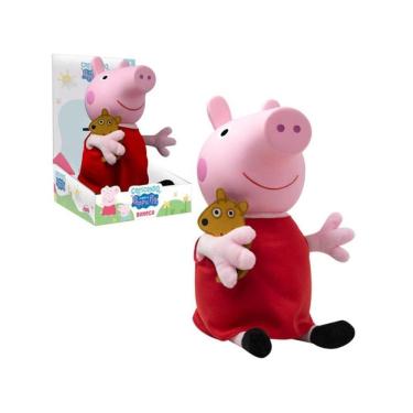 Imagem de Pelúcia Boneca Peppa Pig Com Teddy - NovaBrink