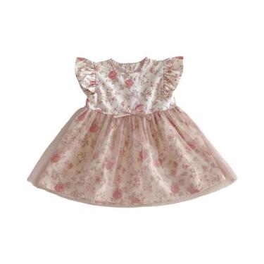 Imagem de Conjunto De Camiseta Floral E Shorts Para Bebês Meninas Recém-Nascidas