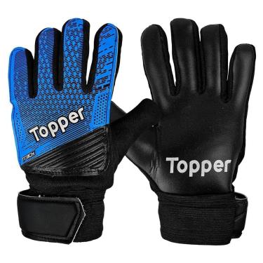 Imagem de Luva Goleiro Topper Infantil Track Azul Conforto Original-Unissex
