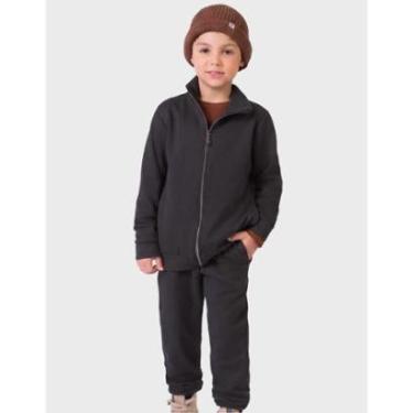 Imagem de Jaqueta Moletinho Gola Alta Com Zíper Quentinho Dia a Dia Elegante Inverno Frio - Menino 4 a 14 anos-Masculino