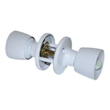 Imagem de Fechadura para Porta Divisória Tubular Branca 90mm Ft050003 Gold