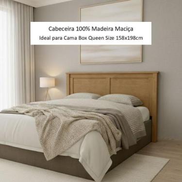 Imagem de Cabeceira Casal 1,60m 100% Madeira Maciça - Linha Topázio - Finestra M