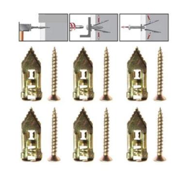 Imagem de Kit Parafuso Expansão Para Placa De Gesso Drywall 25 Unidades - Pen Te