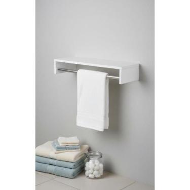 Imagem de 2x Kit 2 Cabideiros Parede Branco Porta Roupas Organização - Congratul