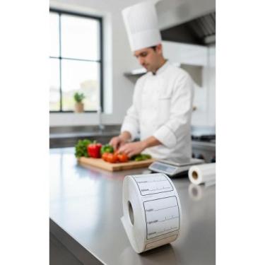Imagem de 2x 1000 Etiquetas BOPP 40x40mm Branco Fosco Validade Congela - Congrat