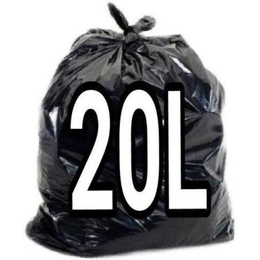 Imagem de Saco De Lixo 20l Litros Preto 100 Unidades Resistentes - Higipack