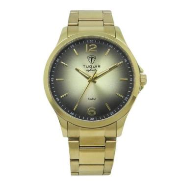 Imagem de Relógio Masculino de Aço Tuguir Analógico Infinity TGI37222 Dourado