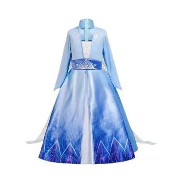 Imagem de Vestido De Princesa Frozen Elsa Anna Para Meninas, Fantasia Infantil P