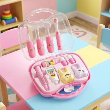 Imagem de Brinquedo Maleta Dentista Médico Odontologia Acessórios 11pç - Genéric