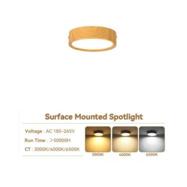 Imagem de Luminária De Teto LED De Madeira GX53 220V Para Decoração De Sala De E
