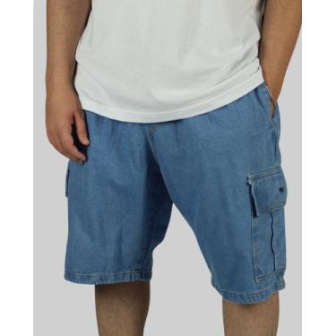 Imagem de Bermuda DR7 Street Jeans Cargo Seven - Azul, GG