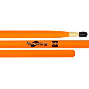 Imagem de Baqueta Spanking Linha Luminosa 5B Clássica Laranja Fluorescente com P