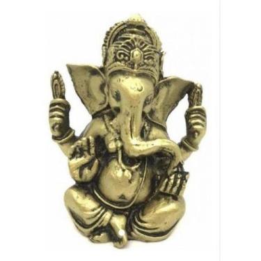 Imagem de Imagem Ganesh Baby Meditando Escultura Resina 10 cm - Lua Mistica