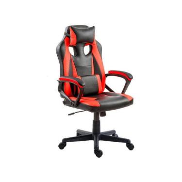 Imagem de Cadeira Gamer Preta e Vermelha 100
