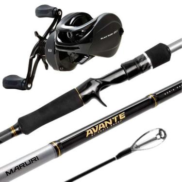 Imagem de Combo Pesqueiro Vara Avante 60lb Carretilha Black Tamba Esquerdo Lado 
