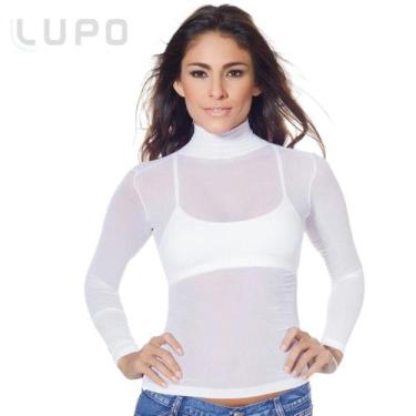 Imagem de Camisete Feminina Segunda Pele Gola Alta Transparente Fio 40 - Loba/Lu