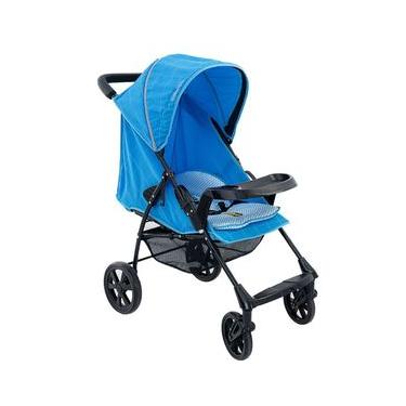 Imagem de Carrinho de Bebê Passeio Galzerano Romano de 0 Meses Até 15kg Preto e Azul