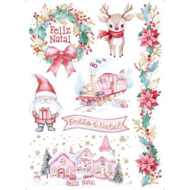 Imagem de Transfer Textil Natal Retangular - Aquarela - TTR6N-019 - Litoarte