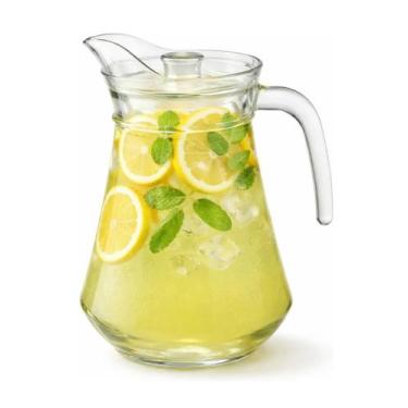 Imagem de Jarra Vidro 1.3L Transparente Com Tampa Suco Água Drinks SL-7782 - Ki-