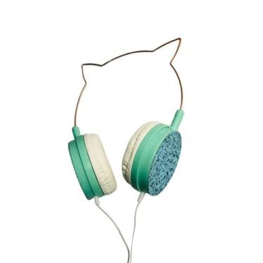 Imagem de Fone De Ouvido Orelha De Gatinho Com Fio e microfone Ylfs-22 VERDE - 7