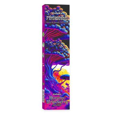 Imagem de Incenso Massala Goloka - Psychedelic Morango Strawberry - 12 Unidades 