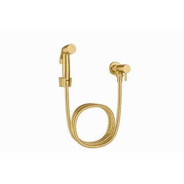 Imagem de Ducha Higiênica C/ Registro sem derivação Dourado Fosco ABS - Paulimar