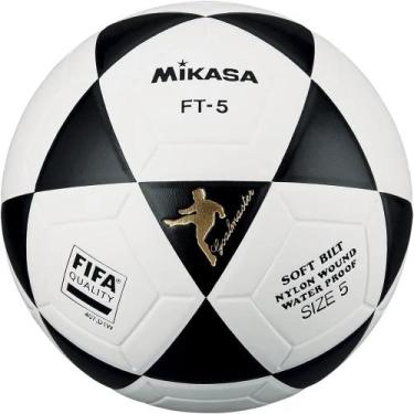 Imagem de Bola Oficial De Futevolêi Mikasa FT-5 - Preto/Branco, Preto, Branco