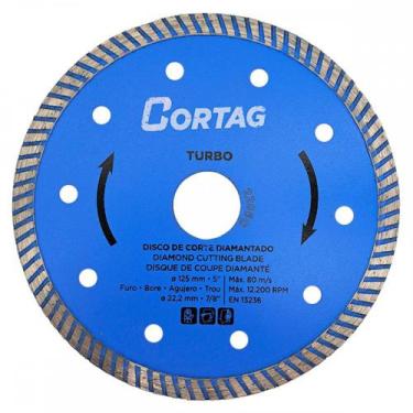 Imagem de Disco Diamantado Cortag Turbo 125Mm X 22,2Mm Para Esmerilhadeira - 621