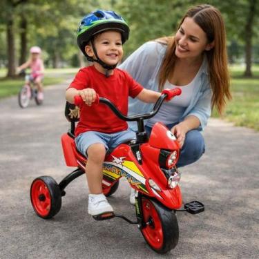 Imagem de Triciclo Infantil Motoca Passeio Criança Menino Menina Brinquedo Veicu