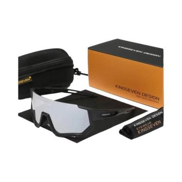 Imagem de Óculos De Ciclismo Unissex Anti-UV KINGSEVEN Com Armação Grande Para M
