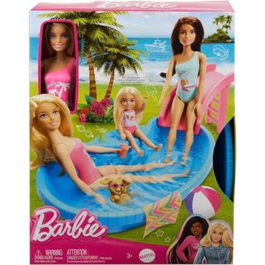 Imagem de Boneca Barbie Playset de Piscina Com Acessórios Maio Rosa - MATTEL