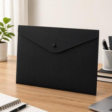 Imagem de Envelope A4 com botão Para Arquivos - Preta - DELO