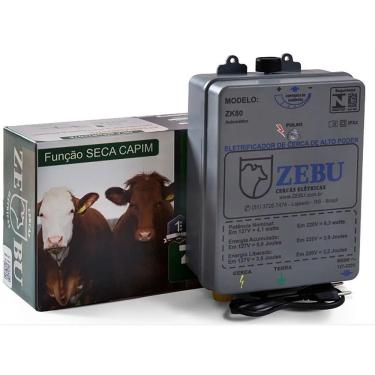 Imagem de Eletrificador de Cerca ZK80 Automático com Sistema Pulsativo e Proteção Contra Danos Inox Zebu 3500M
