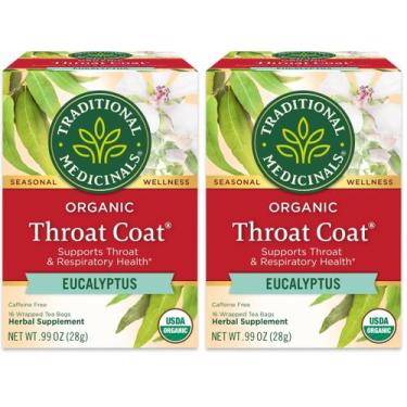 Imagem de Chá Traditional Medicinals Throat Coat Eucalipto 16 Sachês x 2