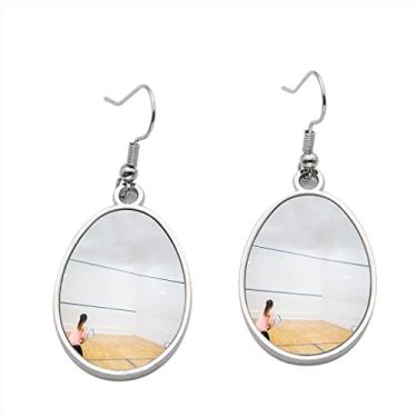 Imagem de Brinco de brinquedo de casal Squash Game – Brincos pendentes para meninas – Presente de festa de aniversário dos namorados, Metal, Sem pedras preciosas