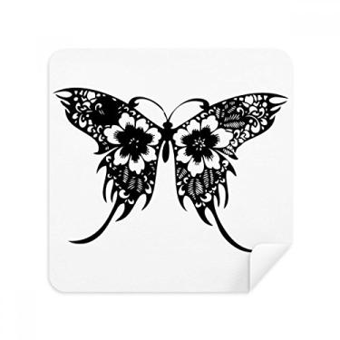 Imagem de Tecido de camurça com borboleta em estilo chinês com asas florais, tecido de camurça, pacote com 2