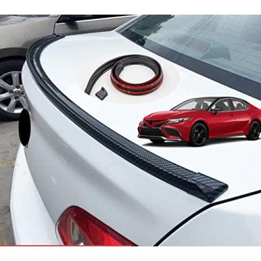 Imagem de GZBFTDH Spoilers de borda traseira para carro, para Toyota Camry 2014-2023 Spoilers de telhado com asas Faixa de acabamento Peça de automóvel